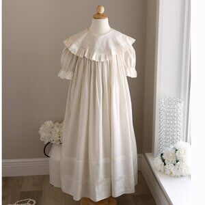 Strasburg Dress VERY RARE SPECIAL Heirloom Ecru Ivory Trim Portrait Flower Girl
